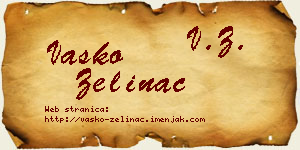 Vasko Zelinac vizit kartica